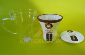 PORSELEN SÜZGEÇLİ CAM GÖVDELİ BİTKİ ÇAYI KUPASI