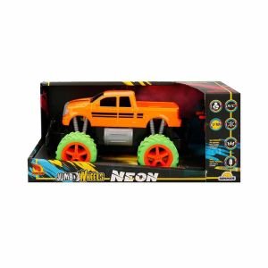 1:18 Uzaktan Kumandalı Neon Jumbo Weels USB Şarjlı Araba 26 cm. 1 adet