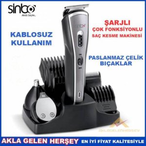 Şarjlı Çok Fonksiyonlu Saç Sakal Tıraş Makinesi