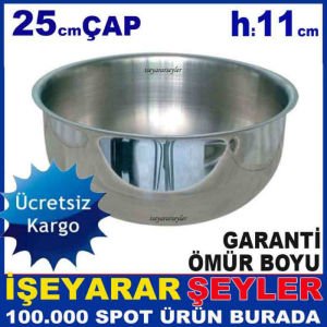 PASLANMAZ ÇELİK MAYONEZ TENCERESİ ÇIRPMA İÇİN KD