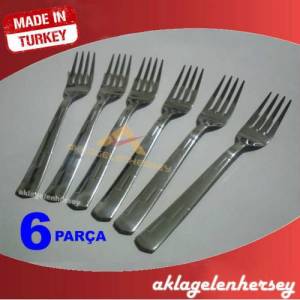 Ömür Boyu Garantili 6 Adet Paslanmaz Çelik Rostre Tatlı Çatalı Set Çok Ergonomik Ve Kullanışlı Set