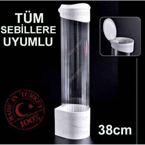 TÜM SU SEBİLLERİ İÇİN Plastik BARDAK DİSPENSERİ ELEKTRİKLİ SU SEBİLİNE KOLAY MONTE EDİLEN BARDAKLIK