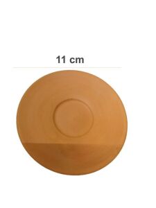 Natural Toprak Organik  Türk Kahve Fincan Seti  Desensiz tabak Tabak 6  cm Kırmızı 6 lı