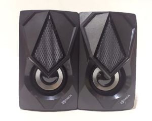 Kerasus Mini 2.0 USB Hoparlör Kr 1001 Ses Ayarlı Hoparlör Işıklı Bilgisayar Oyuncu Hoparlörü Siyah