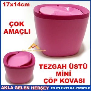 KLİK KAPAKLI ÇOP KUTUSU TEZGAH ÜSTÜ ÇOK AMAÇLI RENKLİ YEMEK ARTIKLARI İÇİN MİNİ ÇÖP KOVASI