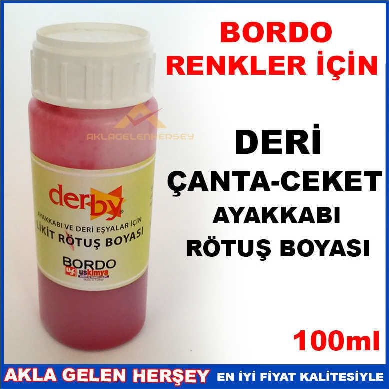 BORDO RENK DERİ ÇANTACEKET AYAKKABI RÖTUŞ BOYASI -2