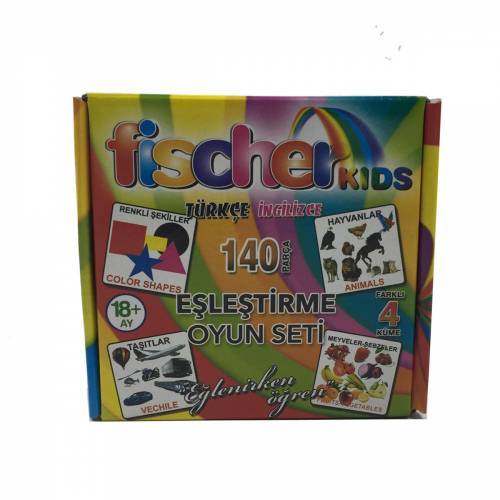 Fischer Kids 140 Parça Türkçe İngilizce Eşleştirme Oyun Seti Eğlenirken Öğren