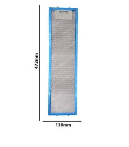 Davlumbaz 472mmx130mm Arka Ara 4,5 CM İki Tırnaklı Aspiratör Filtresi