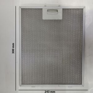 Davlumbaz 300mmx243mm Arka Ara 12.4 CM İki Tırnaklı Aspiratör Filtresi