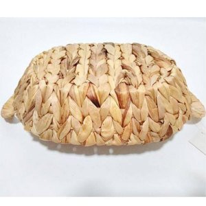 Metal Üzeri Hasır Örgülü Orijinal Ekmek Sepeti Büyük Boy Organik Ekmek Sepeti 37x22cm Ebatında