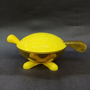 Qlux Figürlü Kaşıklı Kapaklı Plastik Kaplumbağa Şekerlik 16x9 cm