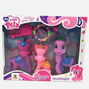 My Little Petz 6 Parça 3lü Pony Seti Sevimli Kızlar İçin