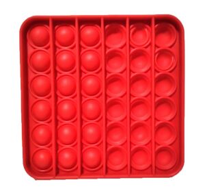 Özel Pop Duyusal Oyuncak Zihinsel Kırmızı Renkli 12x12 Kare Stres Esnek ve keyifli