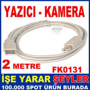 USB 2.0 YAZICI PRINTER DATA KABLOSU 2 METRE