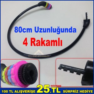 4 Haneli Şifreli Motor Kilidi 12cm Kalınlık 80cm Uzunluğunda Sağlam Dayanıklı Bisiklet Kilidi