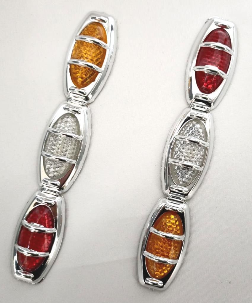 2 Takım 6'lı set Krom Oto Kapı Reflektörü Kedi Gözü Kendinden Yapışanlı Güvenlik Uyarı Sistemi