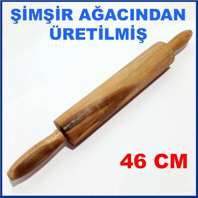 ŞİMŞİR AĞACINDAN ÜRETİM 46cm 1.KALİTE AHŞAP HAMUR AÇMA MERDANESİ