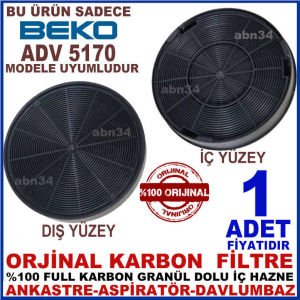 BEKO ANKASTRE DAVLUMBAZ FİLTRESİ BEKO ADV 5170 MODEL DAVLUMBAZ İÇİN GRANÜL KARBONLU FİLTRE