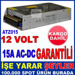12V 15A AC-DC İÇ ve DIŞ MEKAN LED ADAPTÖRÜ KD
