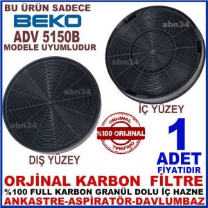 BEKO ANKASTRE DAVLUMBAZ FİLTRESİ BEKO ADV 5150B MODEL DAVLUMBAZ İÇİN GRANÜL KARBONLU FİLTRE