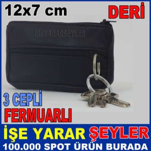 FERMUARLI HAKİKİ DERİ BOZUK PARA EL CÜZDANI