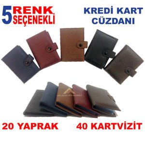 20yaprak 40kart KARTVİZİTLİ ÇITÇITLI GERÇEK DERİ KALİTESİNDE P.U İMAL CEP KREDİ KART CÜZDANI