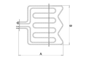 1500+2000W Fırın Rezistansı K003 Ø6.5mm Ci-Ni 38x34cm Kaliteli Orjinal Paslanmaz Türk Malı Resistanz