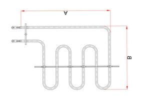 2000W Fırın Rezistansı K004 Ø6.5mm Ci-Ni 31x25cm Kaliteli Orjinal Paslanmaz Türk Malı Resistanz