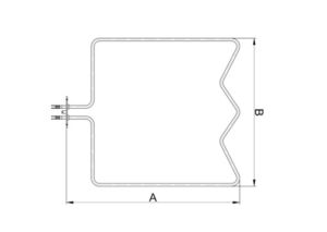 1200W Fırın Rezistansı K005 Ø6.5mm Ci-Ni 38x33cm Kaliteli Orjinal Paslanmaz Türk Malı Resistanz