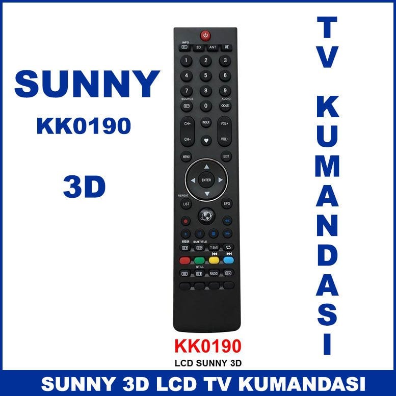 Sunny 3D LCD Tv Kumandası KK0190 - Televizyon Kumandası