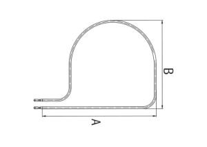 700W Fırın Rezistansı Mide K008 Ø6.5mm Ci-Ni 35x24cm Kaliteli Orjinal Paslanmaz Türk Malı Resistanz