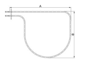 650W Fırın Rezistansı Flanş K009 Ø6.5mm Ci-Ni 31x25cm Kaliteli Orjinal Paslanmaz Türk Malı Resistanz