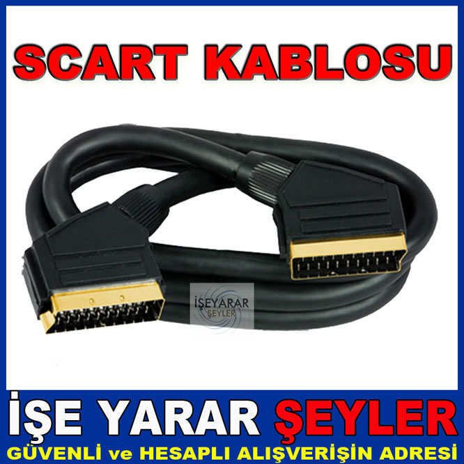 SCART SCART UYDU DVD BAĞLANTI GÖRÜNTÜ KABLOSU