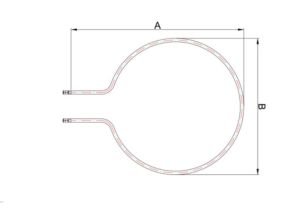 700W Fırın Rezistansı K014 Ø6.5mm Ci-Ni 38x31cm Kaliteli Orjinal Paslanmaz Türk Malı Resistanz