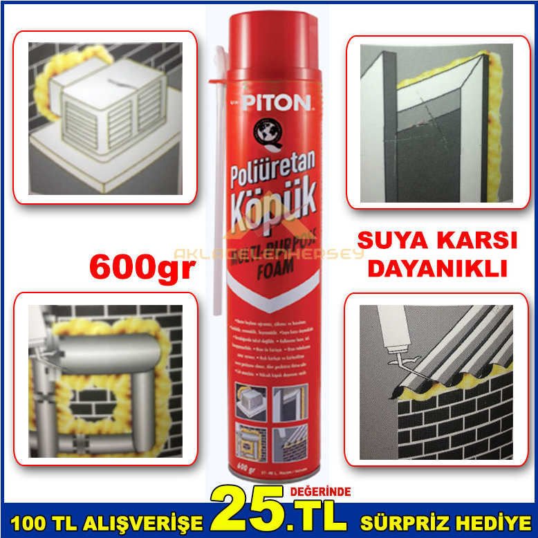 Büyük Boy 600gr Poliüretan Köpük HACİM KAYBINA UGRAMAZ ÇOK AMAÇLI ALEV ALMAZ POLİÜRETAN DOLGU KÖPÜĞÜ