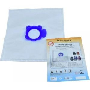 5 Adet Rowenta Wonderbag Compact/Universal Classic Elektrikli Süpürgelerine Uygun Sağlıklı Uzun Ömürlü Uyumlu Bez Toz Torbası
