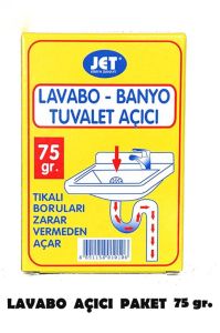 Jet Lavabo  Banyo  Tuvalet ve  Gider Açıcı Paket  75 gr