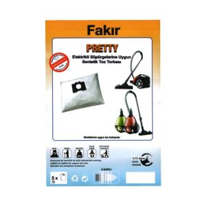 5 Adet Fakir Pretty Elektrikli Süpürgelerine Uygun Sağlıklı Uzun Ömürlü Uyumlu Bez Toz Torbası