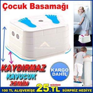 Yükseltici Basamak Dekoratif Çocuk Basamağı Kaymayı Önleyen Kauçuk Zeminli Çocuk Tabure,Oturak