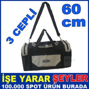 60 cm 3 CEPLİ BRANDA KUMAŞ SPOR ÇANTASI -2