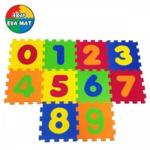 Geçmeli Oyun Halısı Sayılar Eva Puzzle 9 parça 33x33cm Oyun Matı Çocuk Yaşam Alanı Zemin Döşemesi