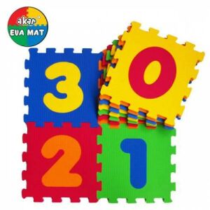 Geçmeli Oyun Halısı Sayılar Eva Puzzle 9 parça 33x33cm Oyun Matı Çocuk Yaşam Alanı Zemin Döşemesi