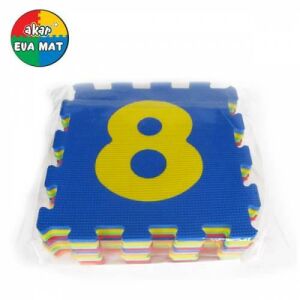 Geçmeli Oyun Halısı Sayılar Eva Puzzle 9 parça 33x33cm Oyun Matı Çocuk Yaşam Alanı Zemin Döşemesi