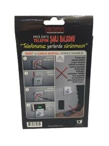Telkon Priz Üstü Telefon Şarj Balkonu (Kontrol Kalem Hediyeli)