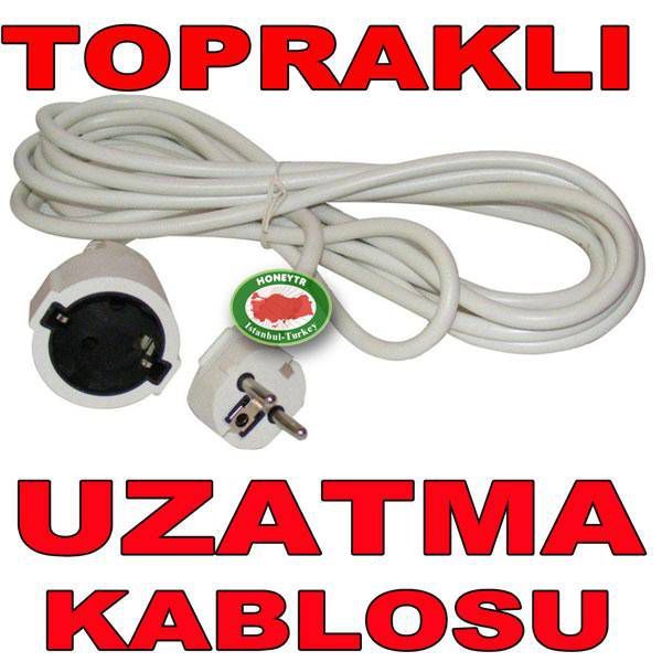 TOPRAKLI UZATMA KABLOSU TSE GARANTİLİ 5mt KABLO