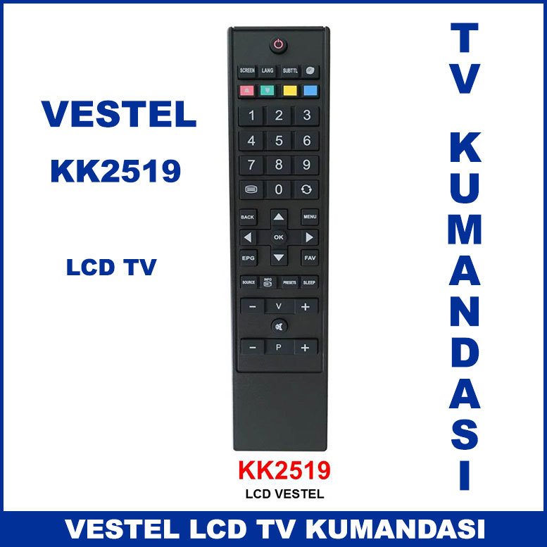 Vestel LCD Tv Kumandası KK2519 -Televizyon Kumandası