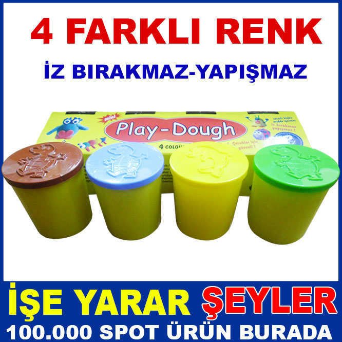 PLAY-DOUGH 4 FARKLI RENK 4'LÜ ÇOCUK OYUN HAMURU -3