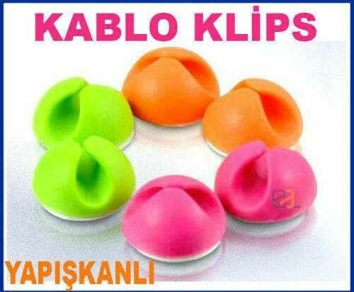 1 PAKET 6 ADET TEKLİ TİP KABLO TUTUCU KLİPS