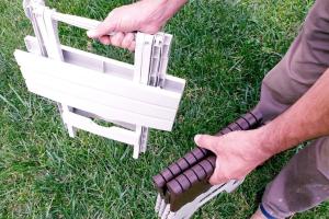 Oto Bagaj Tipi Katlanır Masa Sandalye Seti 2 Oturak+Sehpalı Plastk Piknik,Balkon,Bahçe Fiskos Takımı