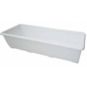 Plastikten Üretim 75cm Dikdörtgen Renkli Plastik Balkon Saksısı Rengarenk Çiçek Saksıları